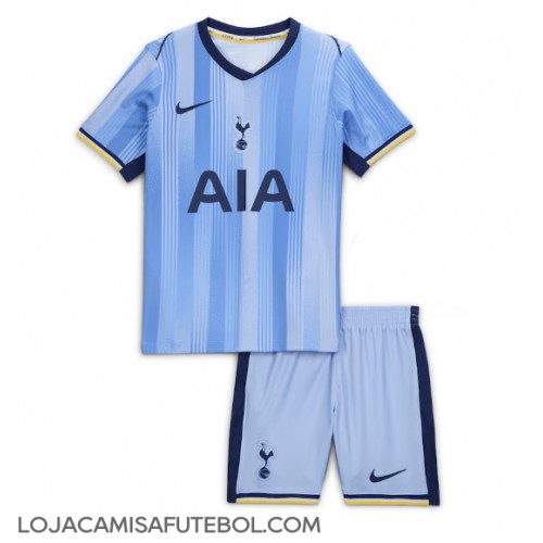 Camisa de Futebol Tottenham Hotspur Equipamento Secundário Infantil 2024-25 Manga Curta (+ Calças curtas)